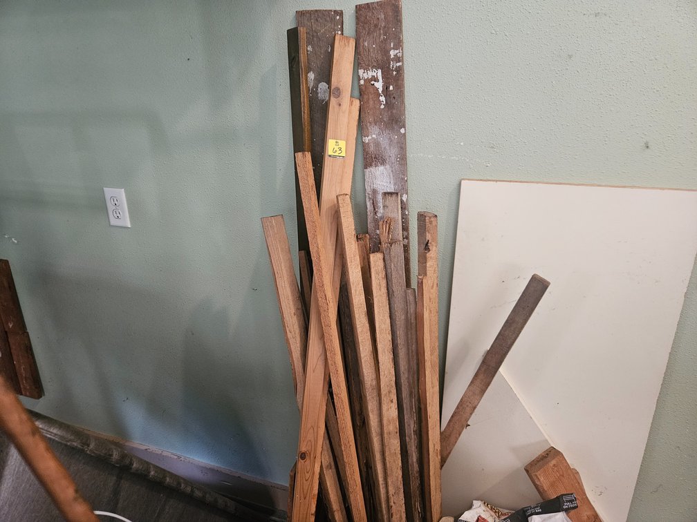 Assorted wood scraps of various types and sizes
