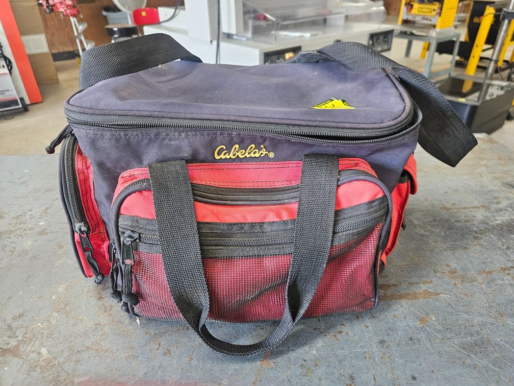 Cabella's bag with plastic organizers