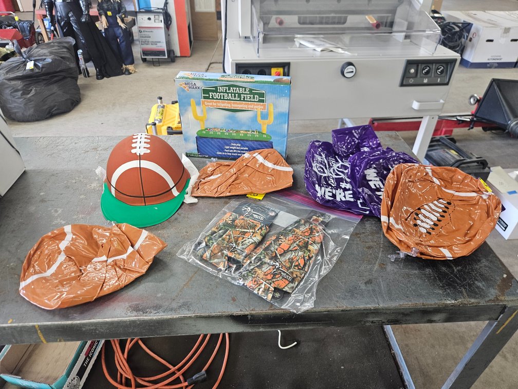 Inflatable football field and party supplies