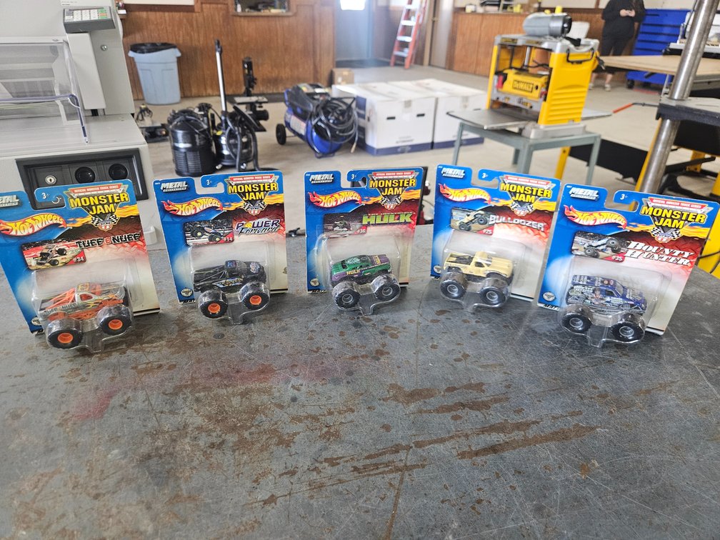 5 Hot Wheel monster trucks