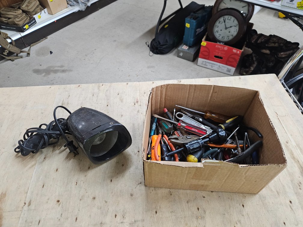 Assorted Tools & Spot Light