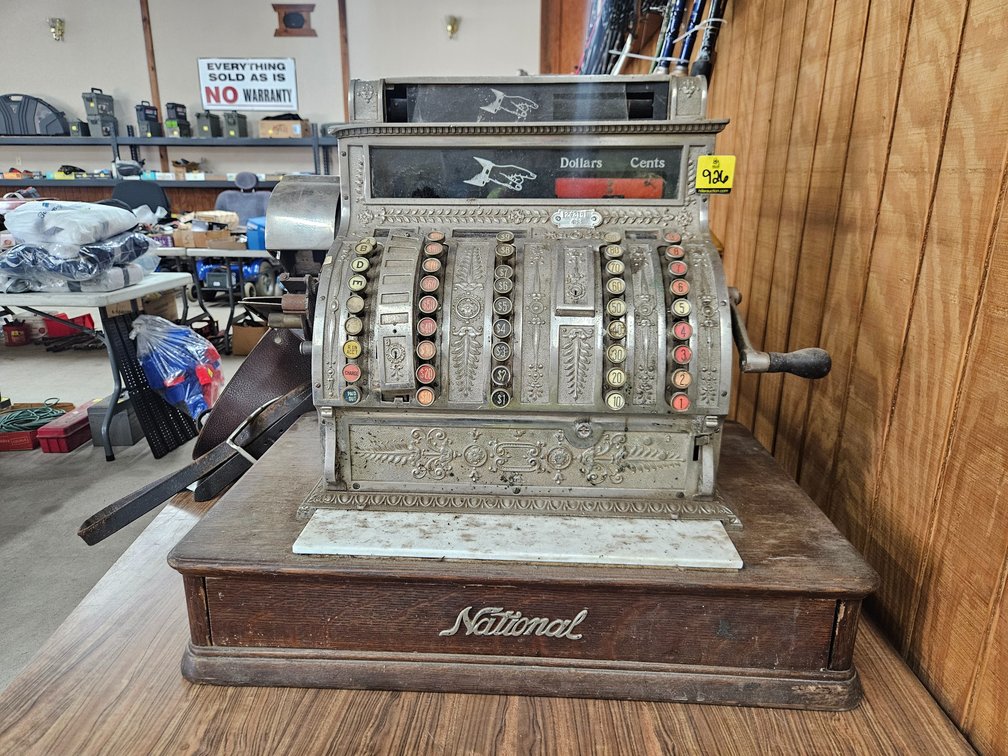 Vintage National Metal Cash Register