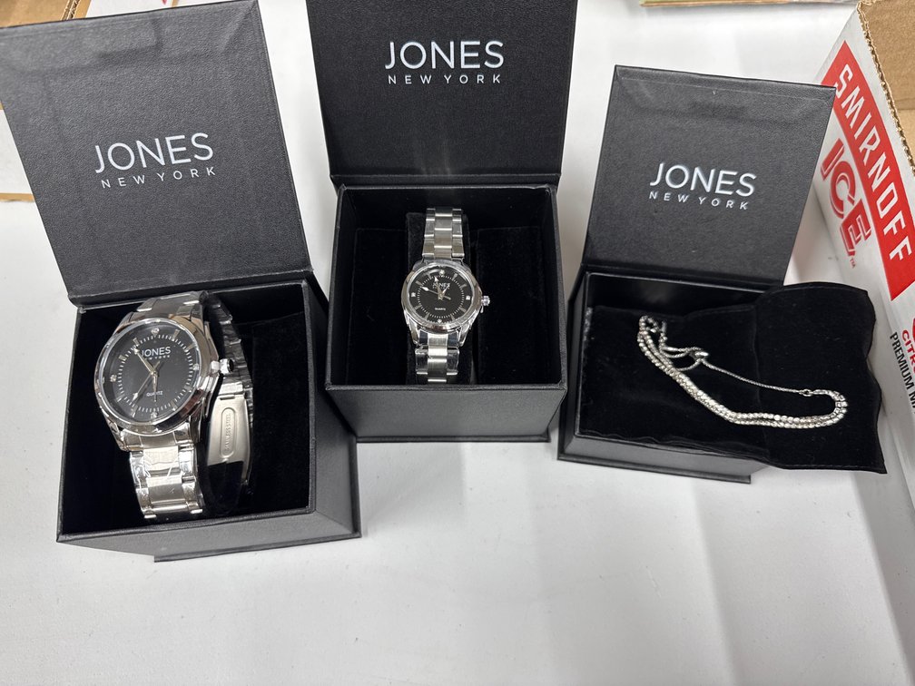 Jones New York 1 Men & 1 Women's Watches & Women's Bracelet