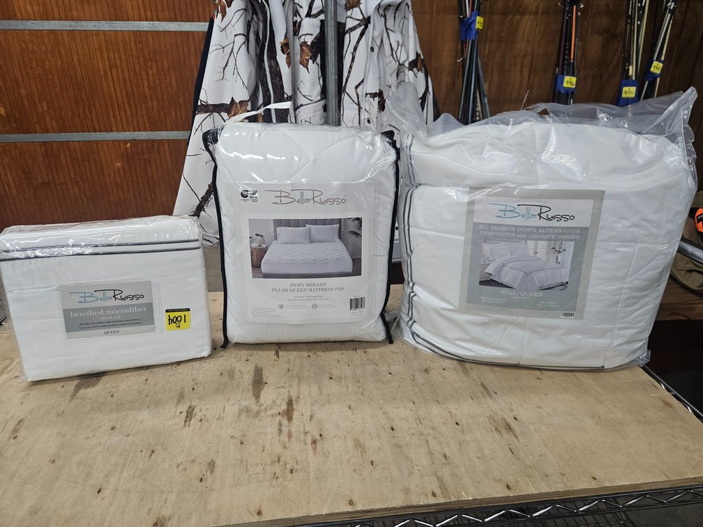 Queen Comforter, Mattress Pad, & Sheet Set
