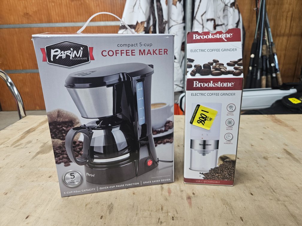 5 Cup Coffee Maker & Electric Coffee Grinder