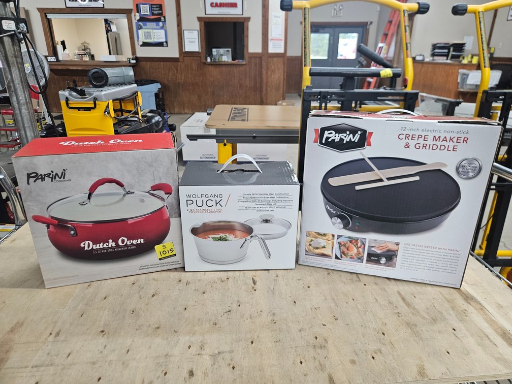 Crepe Maker, WG Puck Lidded Sauce Pan & Dutch Oven