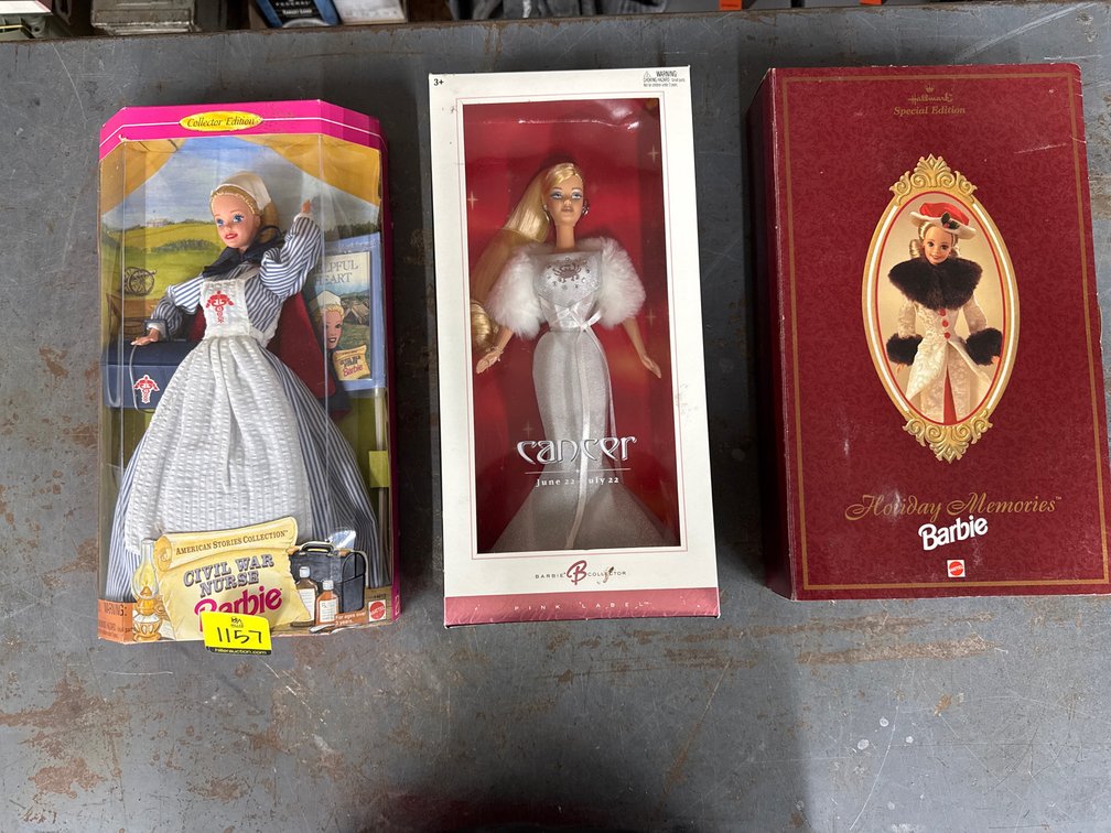 Civil War Nurse, Zodiac-Cancer, Holiday Mem. Barbies
