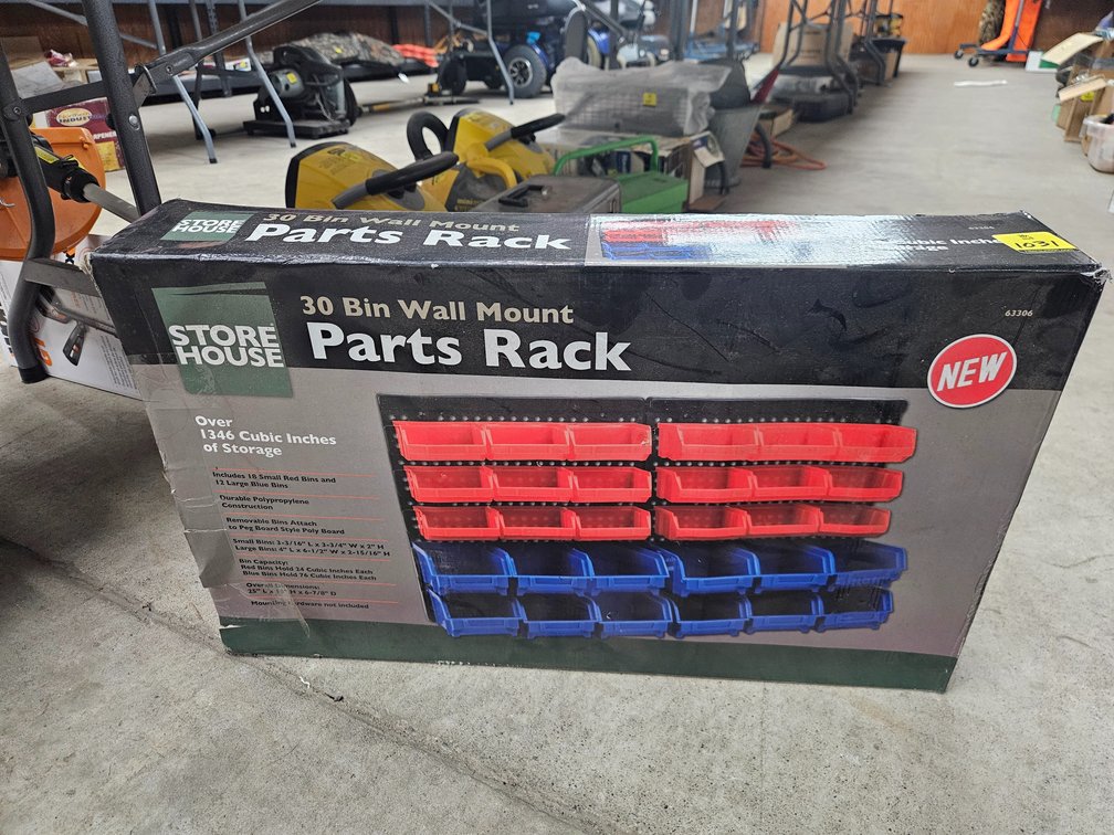 30 Bin Wall Mount Parts Rack