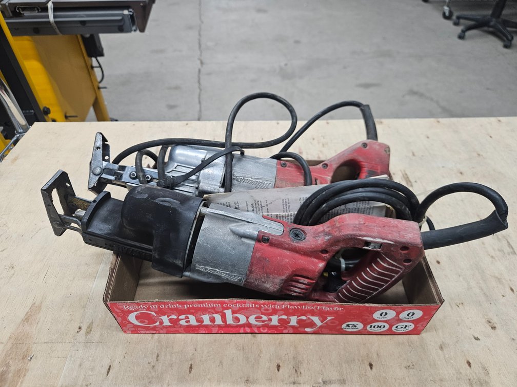 2 Milwaukee Sawzall's