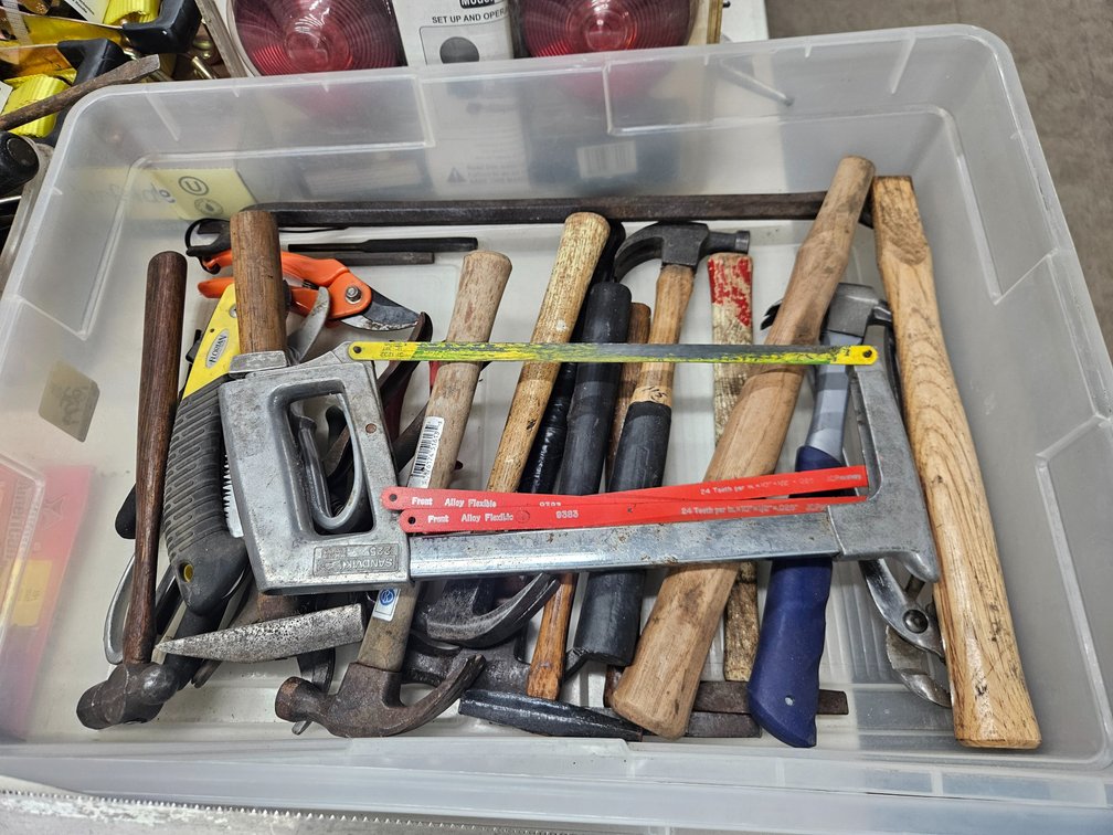 Assorted Hammers, Handles & Misc