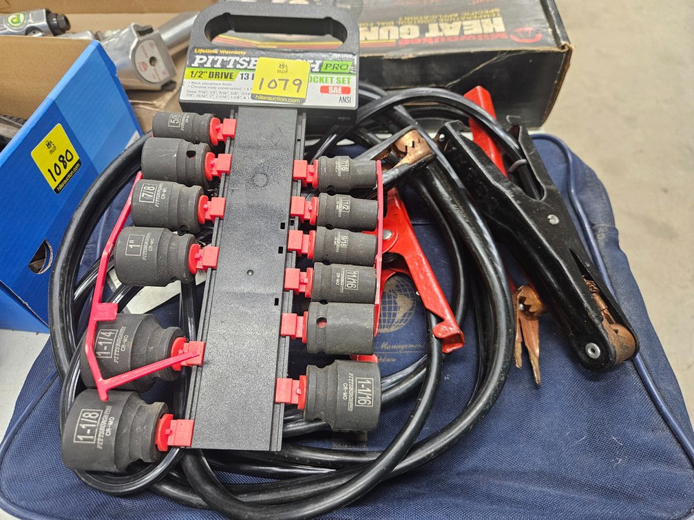 Pittsburg 1/2" Drive Socket Set & Jumper Cables