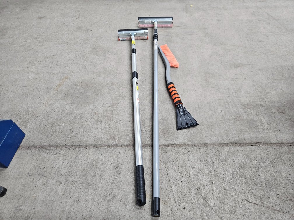 2 Adjustable Long Handled Squeegee & Snow brush