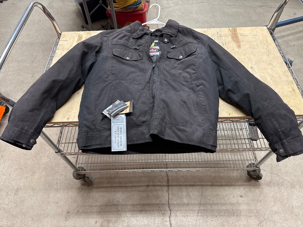 River Road Motorcycle Canvas Jacket With Body Armor