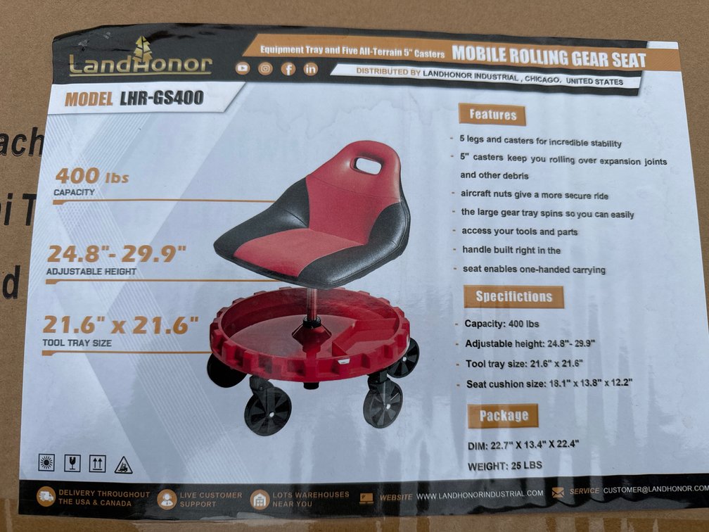Rolling mechanics stool