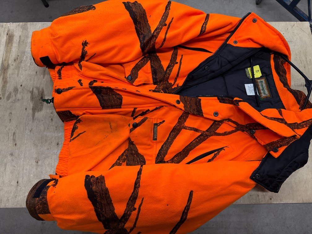 Remington Quilted Orange Camo Jacket With Hood