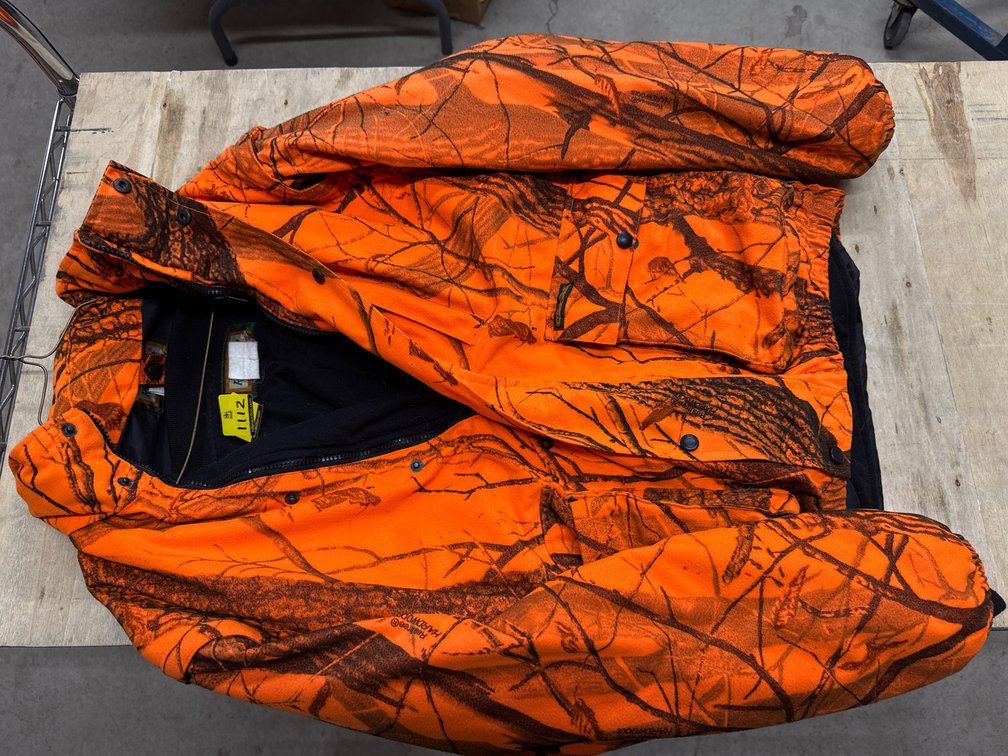 Remington Quilted Orange Camo Jacket With Hood