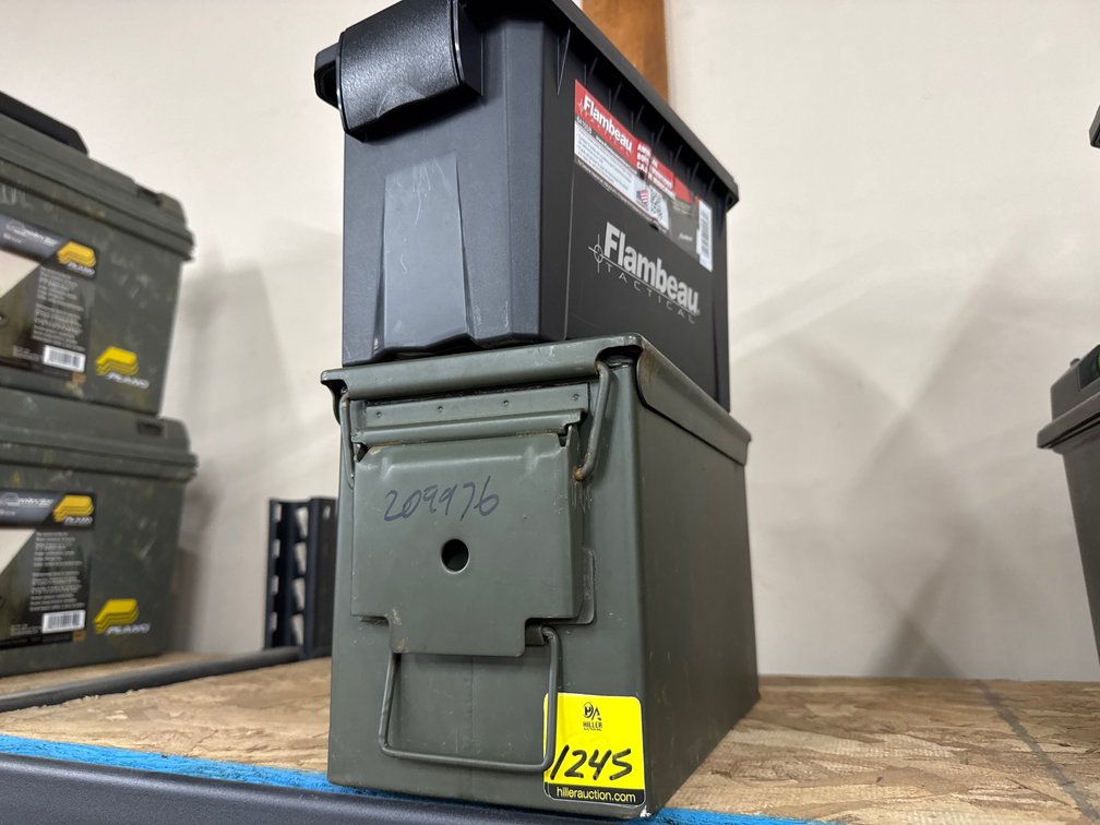 1 Plastic Flambeau, 1 Metal Ammo Box