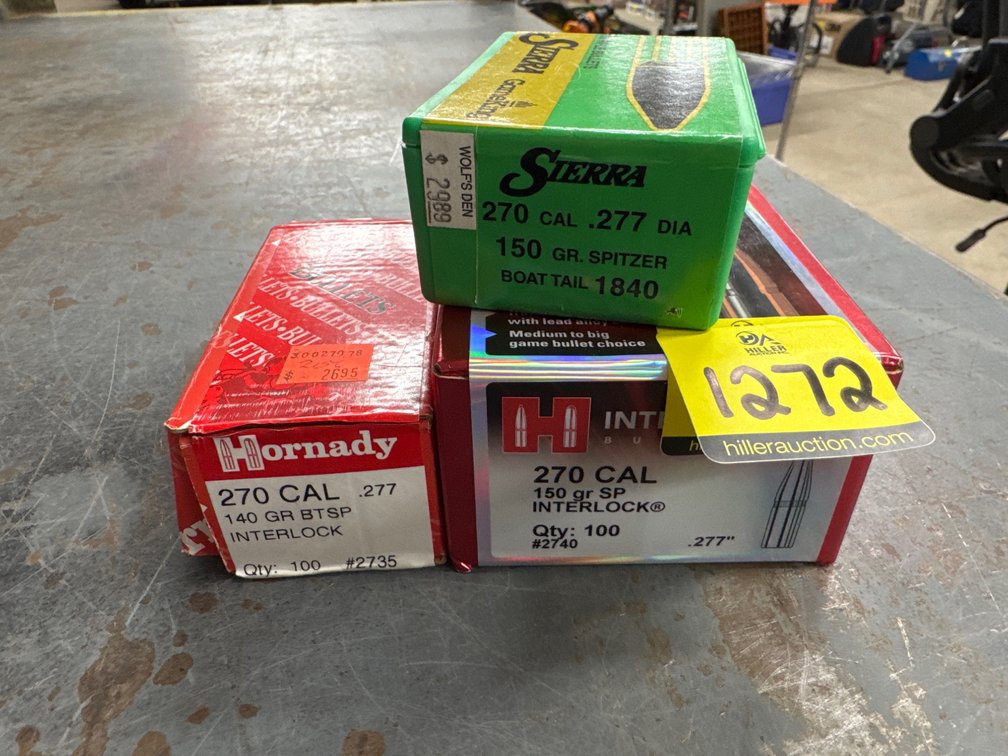 270 Cal Bullets-2 Hornady, 1 Sierra