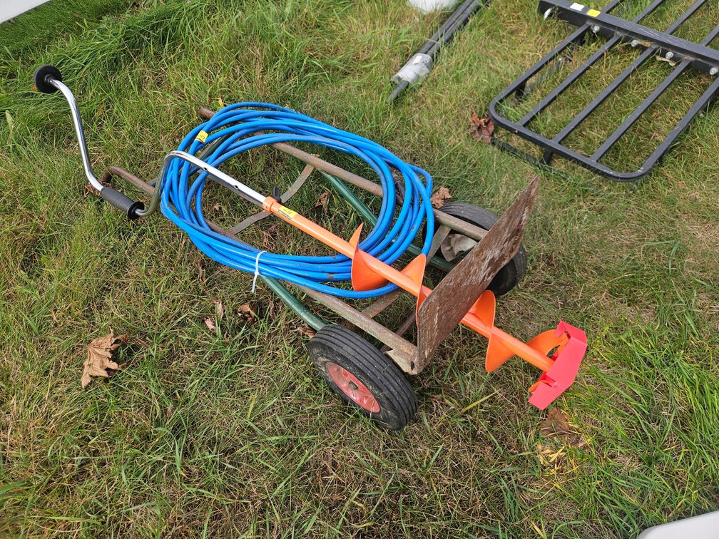 Hand cart, Air Hose, Ice Auger
