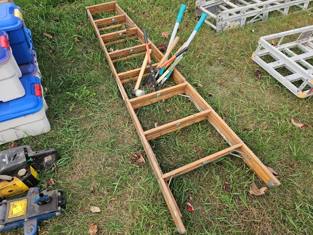 8' Wooden Ladder, Assorted Hand Tools