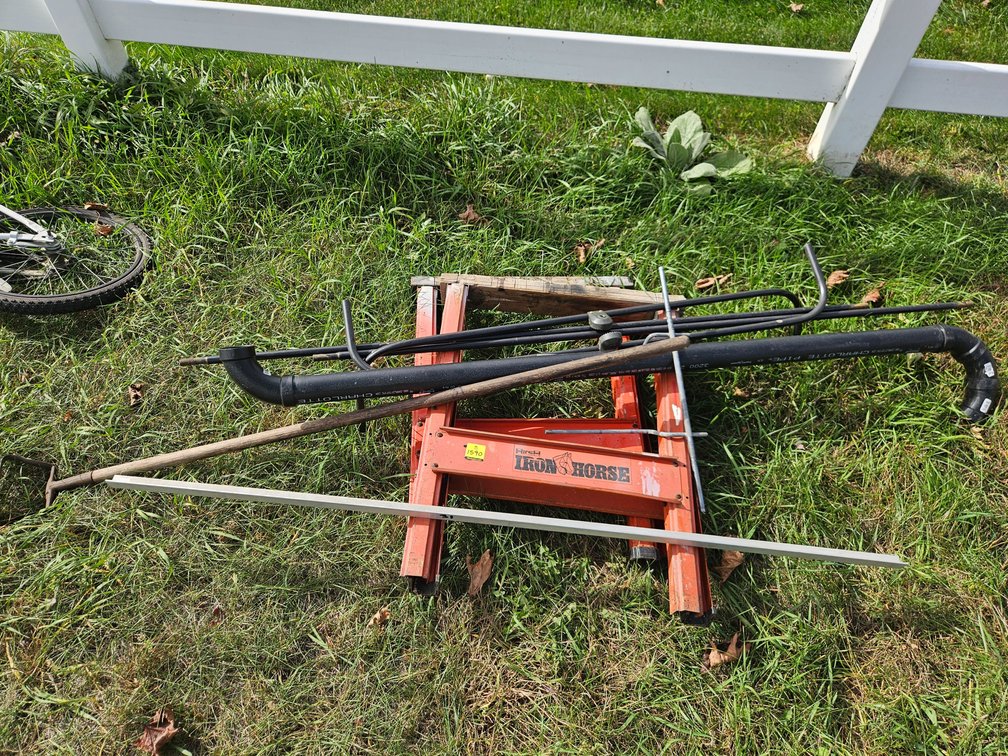 2 Saw Horses, misc.