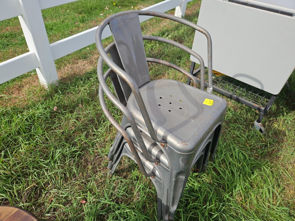 3 Steel Chairs