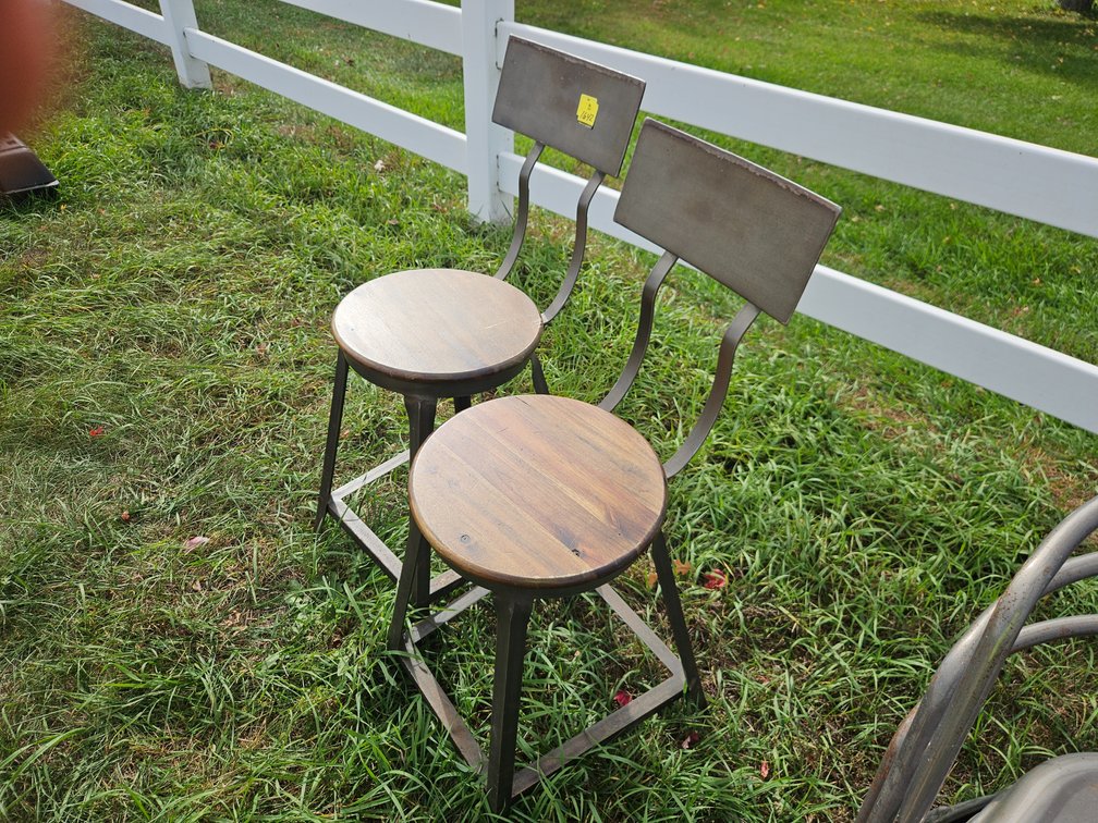 2 Metal Stools