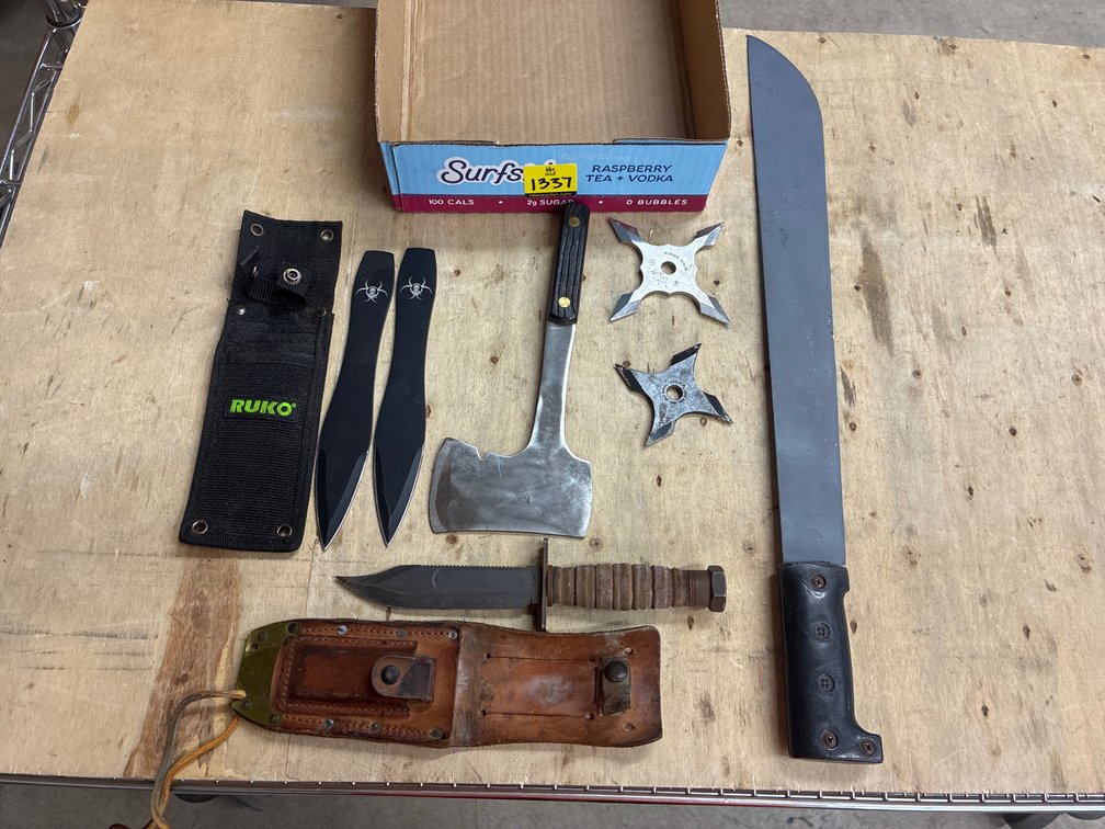 Knives, Throwing Stars, Machete, Hatchet