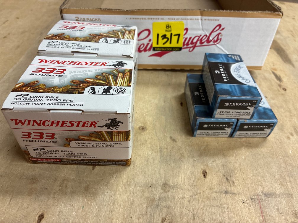 .22 LR- 2 Boxes Winchester, 3 Boxes Federal