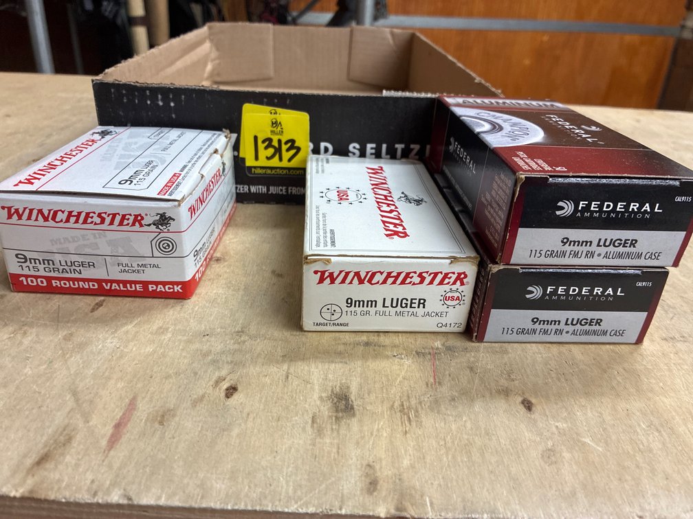 9mm Luger- 2 Boxes Federal, 2 Boxes Winchester