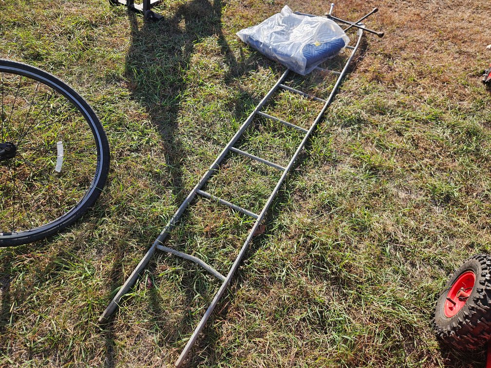 Metal Ladder, Moving Blanket, Tire Irons