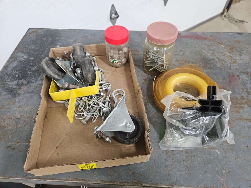 4 Casters, trim line, misc.