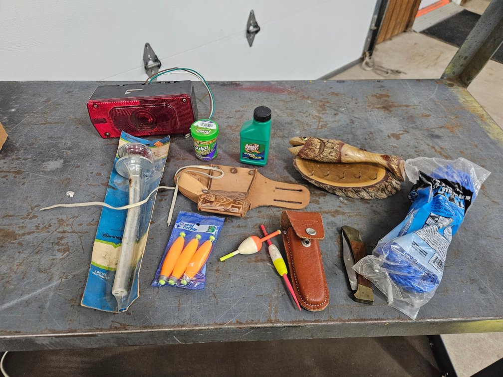 Knife, fishing items