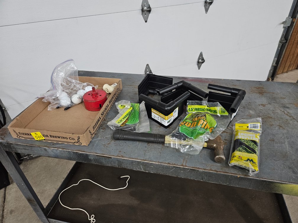 4 Corner couplers, sod pins, misc.