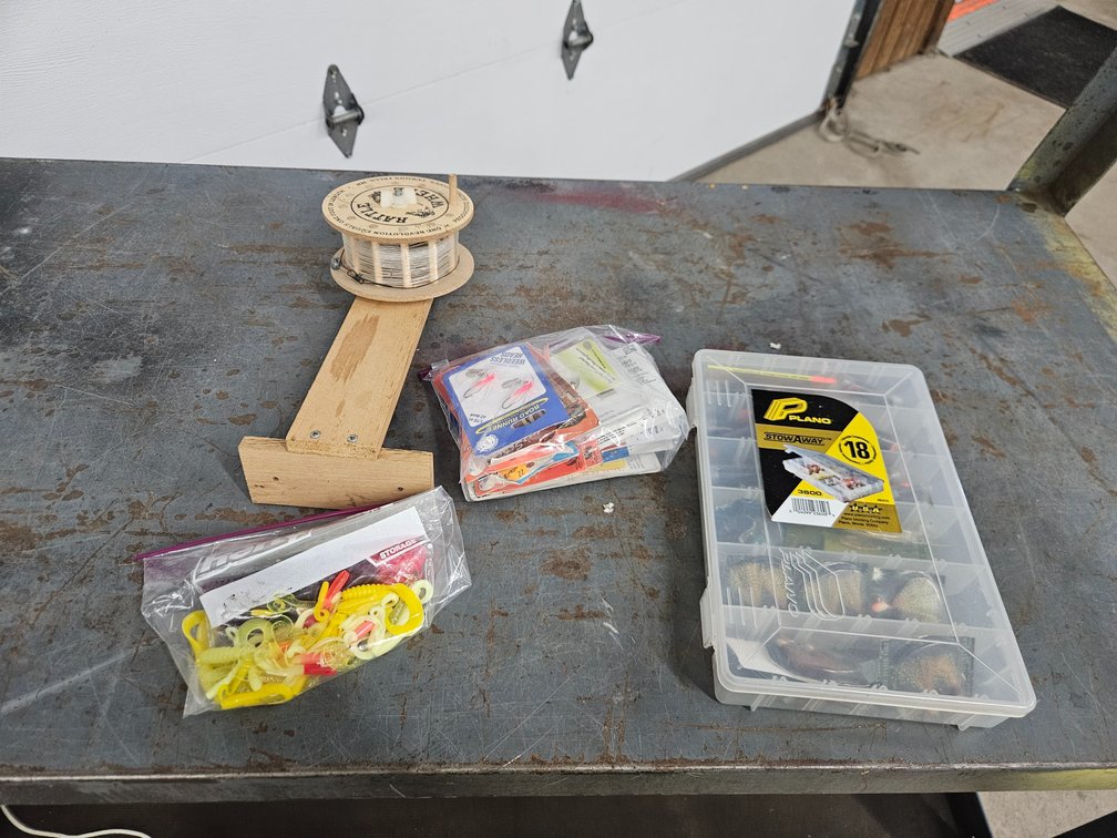 Fishing lures, tackles, rattle reel