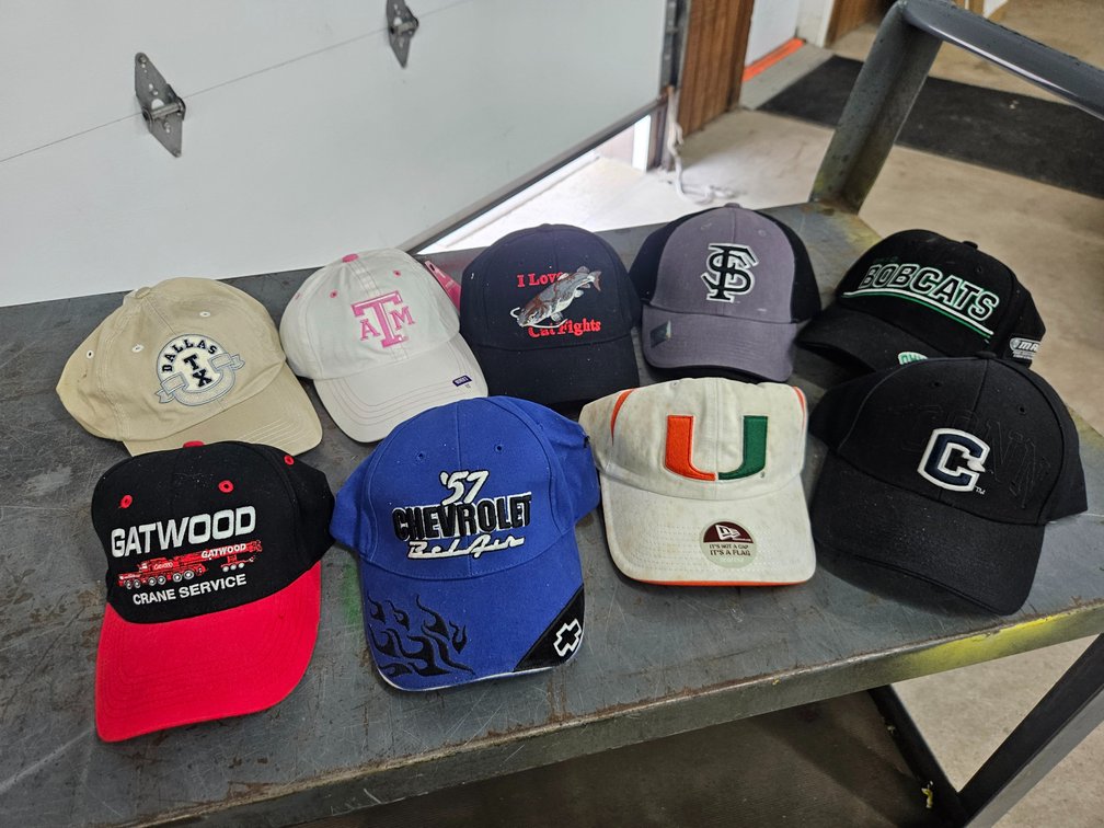 10 ball caps