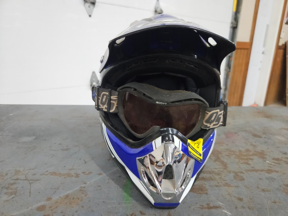 HJC helmet, goggles