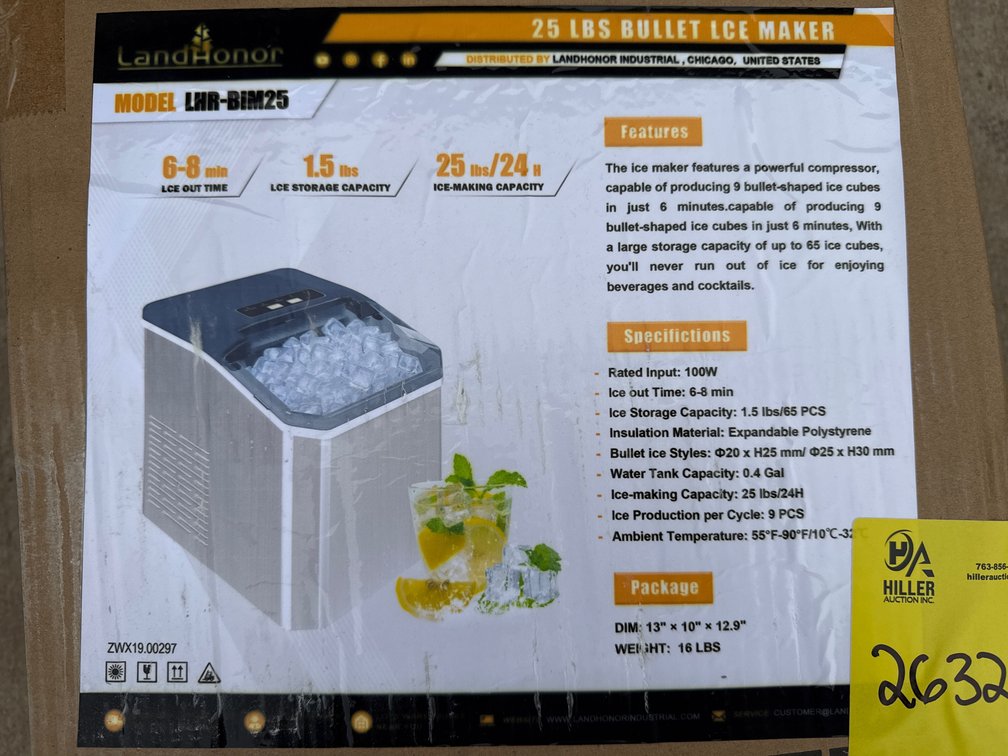 25lb bullet counter top ice maker