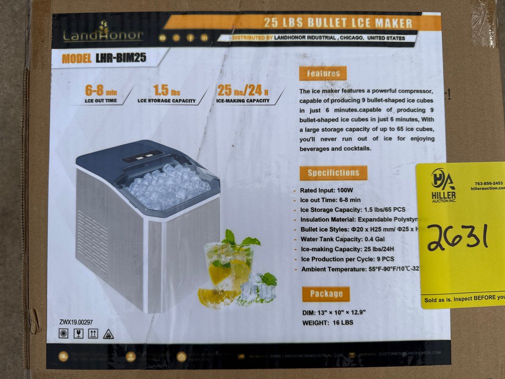 25lb bullet counter top ice maker