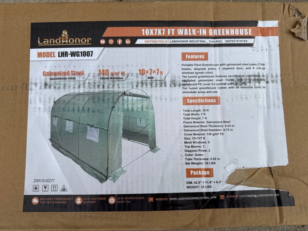 10'x7' green house
