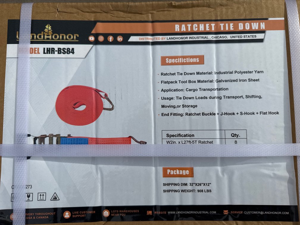 Ratchet tie down kit