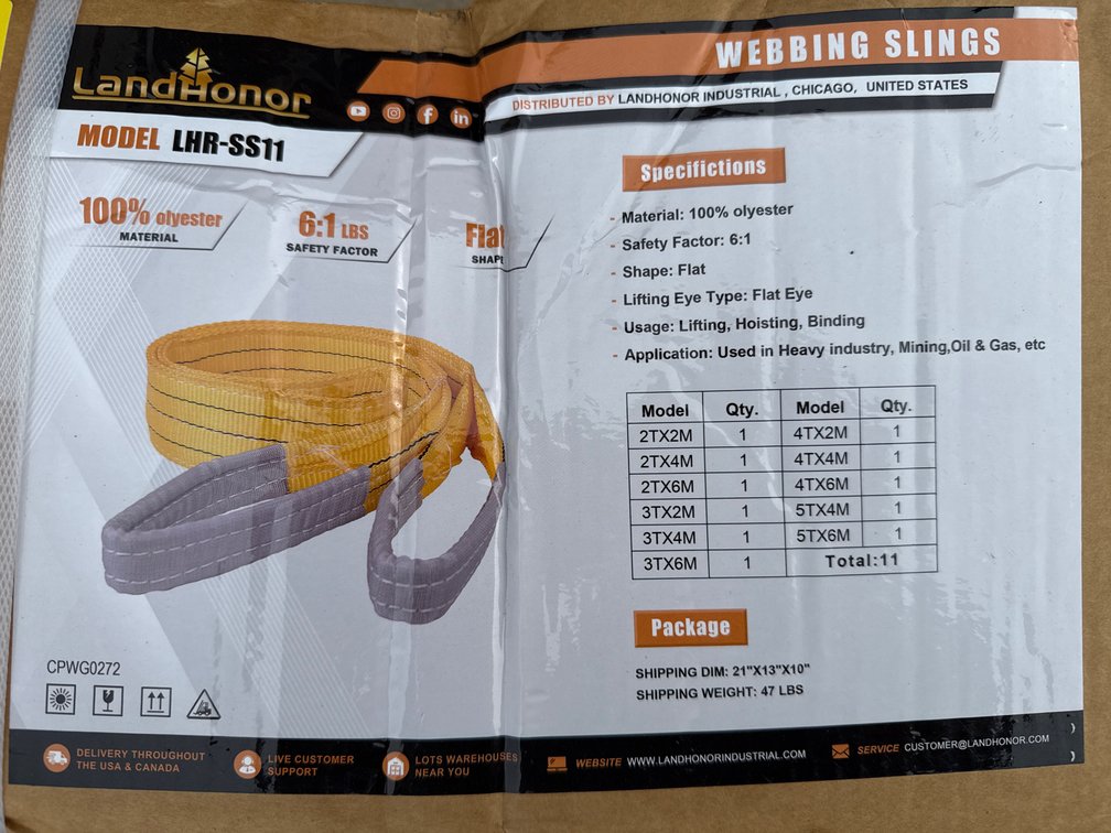 11 webbing lifting slings