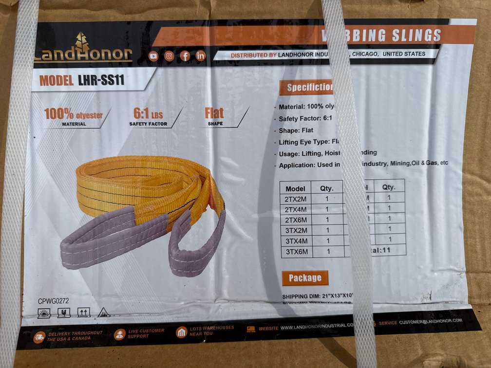 11 webbing lifting slings