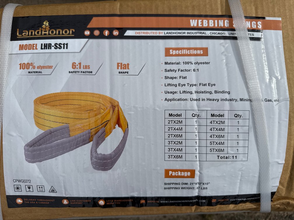 11 webbing lifting slings