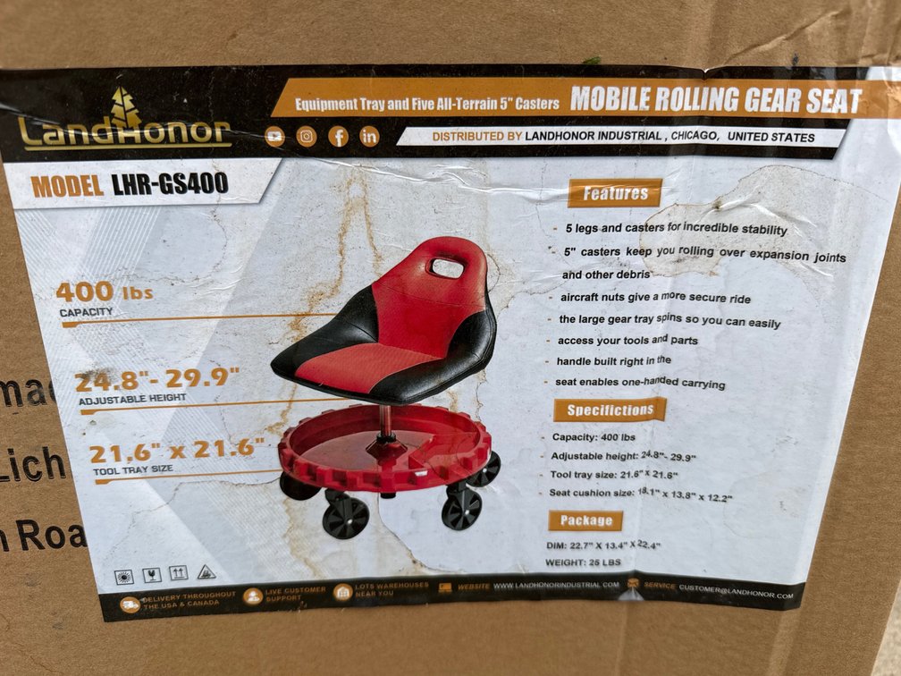 Rolling shop stool