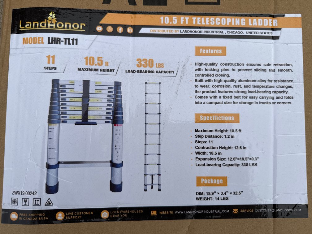 10.5' telescoping ladder
