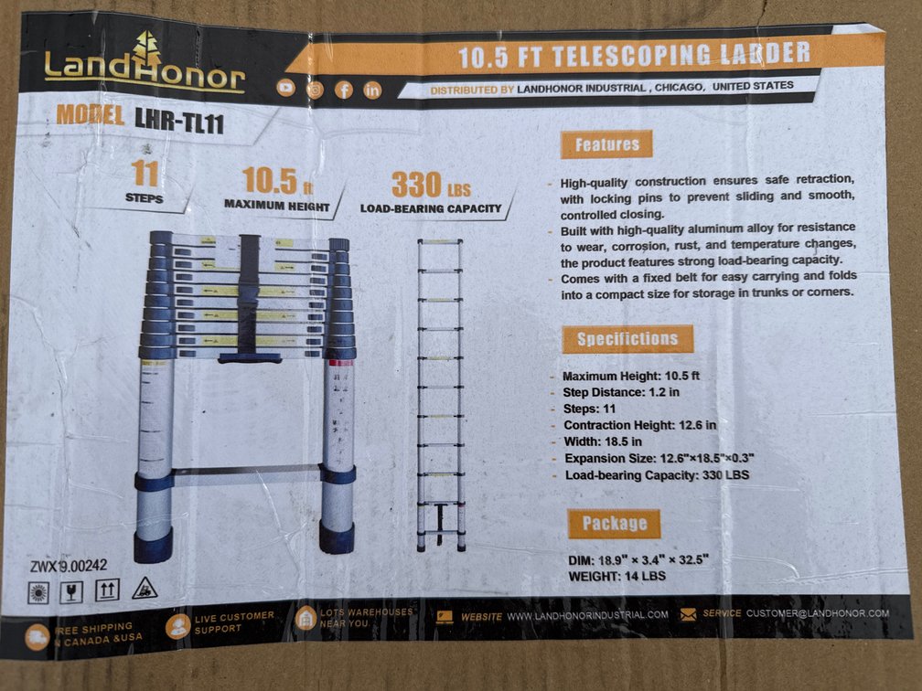 10.5' telescoping ladder