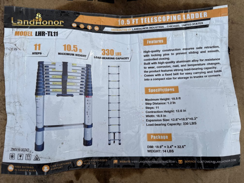 10.5' telescoping ladder