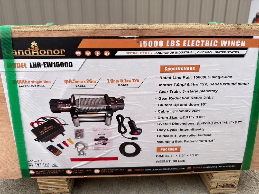 15000lb electric winch