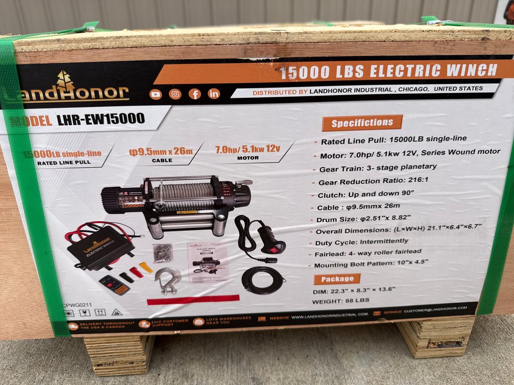 15000lb electric winch